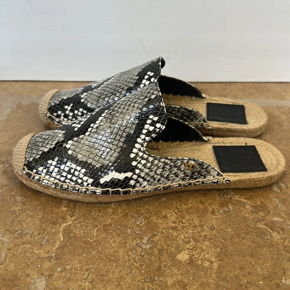 Tory Burch Snake Espadrille Slide | Size 6